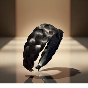 Braided Black Headband